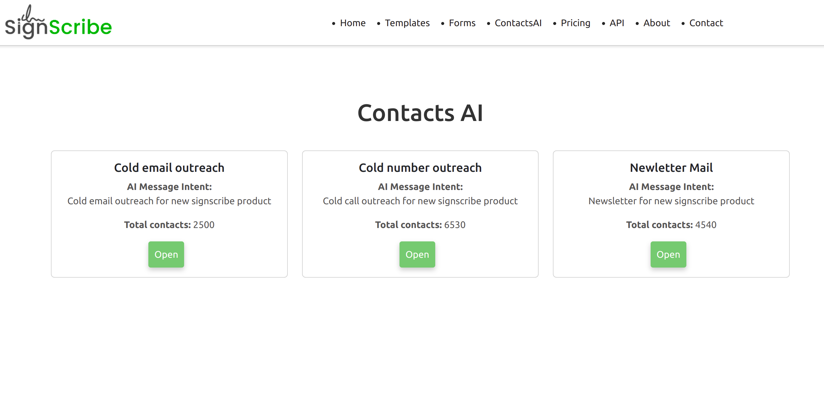 Signature Contacts List AI